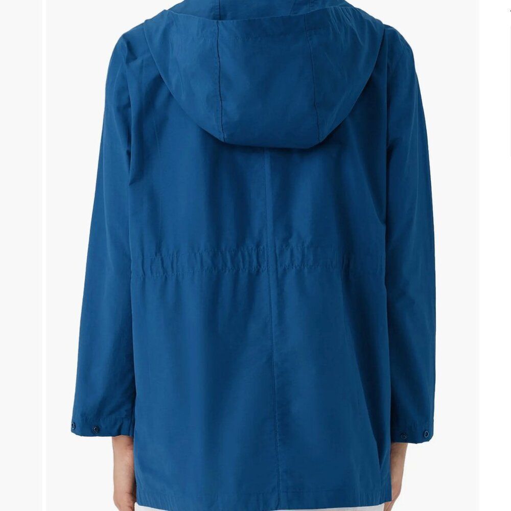 Eileen Fisher Women's Blue (Atlantis) Hooded Anorak Jacket Size Small - Picture 2 of 12